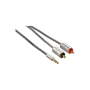Hama Câble de liaison AluLine 5mm mâle stéréo 2RCA 2m