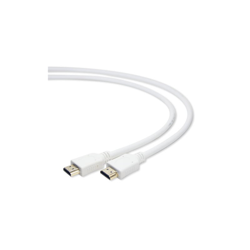 Cablexpert Cordon HDMI High Speed ethernet 2.0 3D/4K UHD Blanc 1m