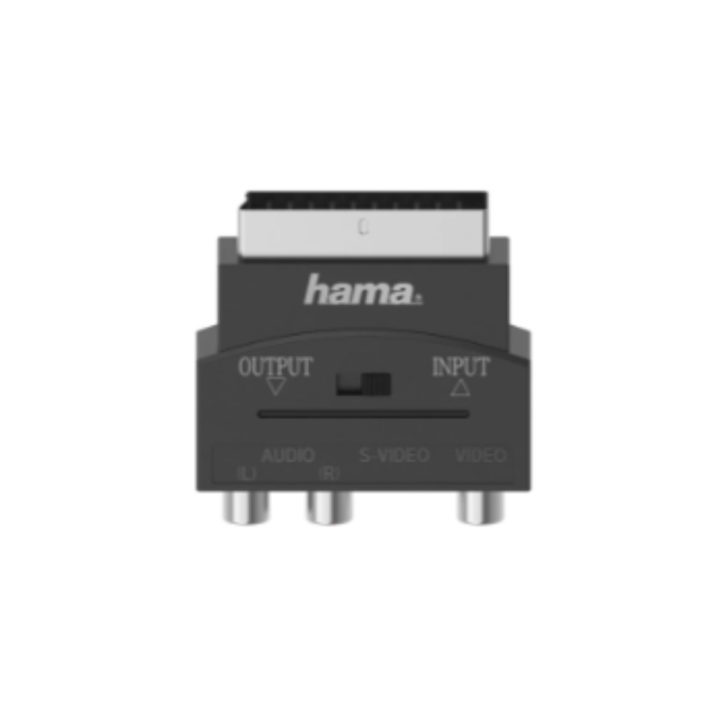 Hama Adaptateur vidéo f. fem. SVHS/3 f. RCA fem.-f. péritel 4 broches