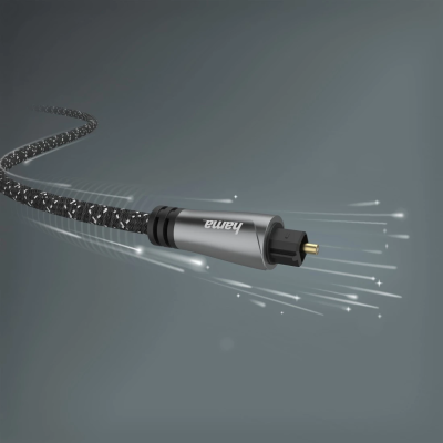 Hama Audio Optical Fibre Cable, ODT Plug (Toslink), 1.5 m