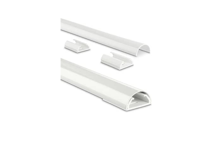 Hama Passe-Câble en alu, semi-circulaire, 110/3,3/1,8 cm, blanc
