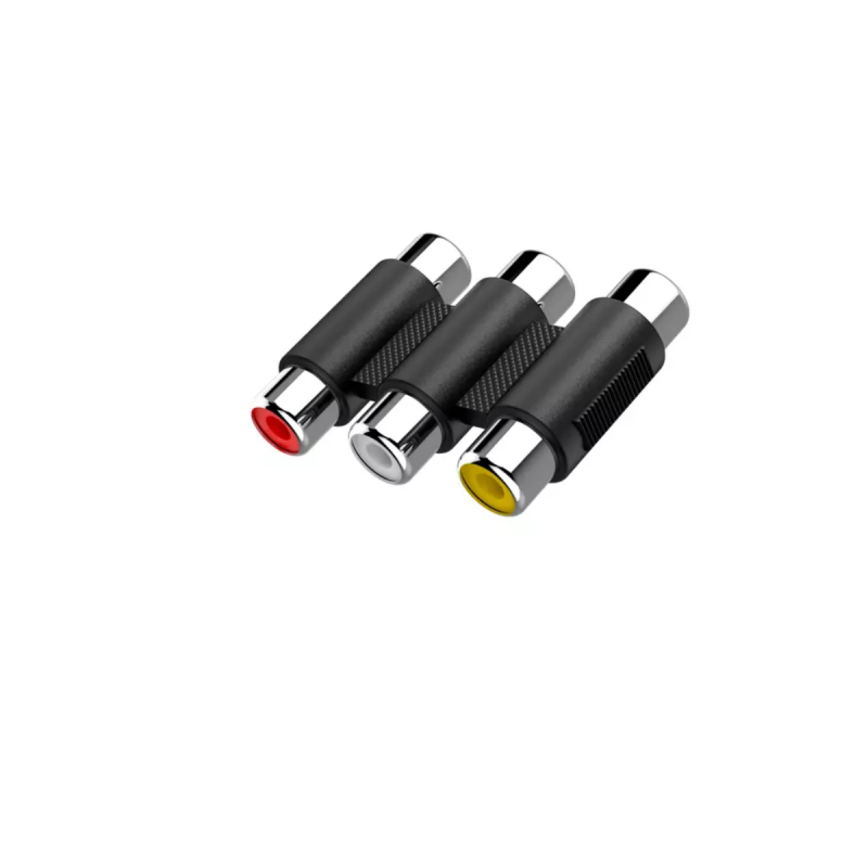 Hama Adaptateur vidéo, 3 fiches femelles RCA - 3 fiches femelle RCA