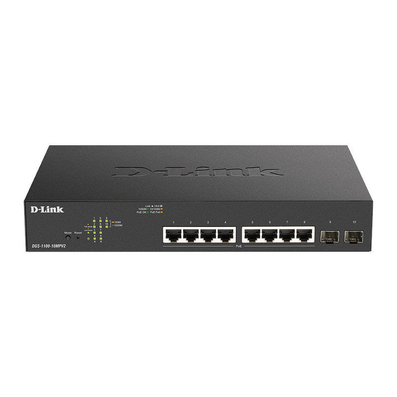 D-Link EasySmart Nuclias Connect 8 port Gigabit PoE/PoE+ &2 ports SFP