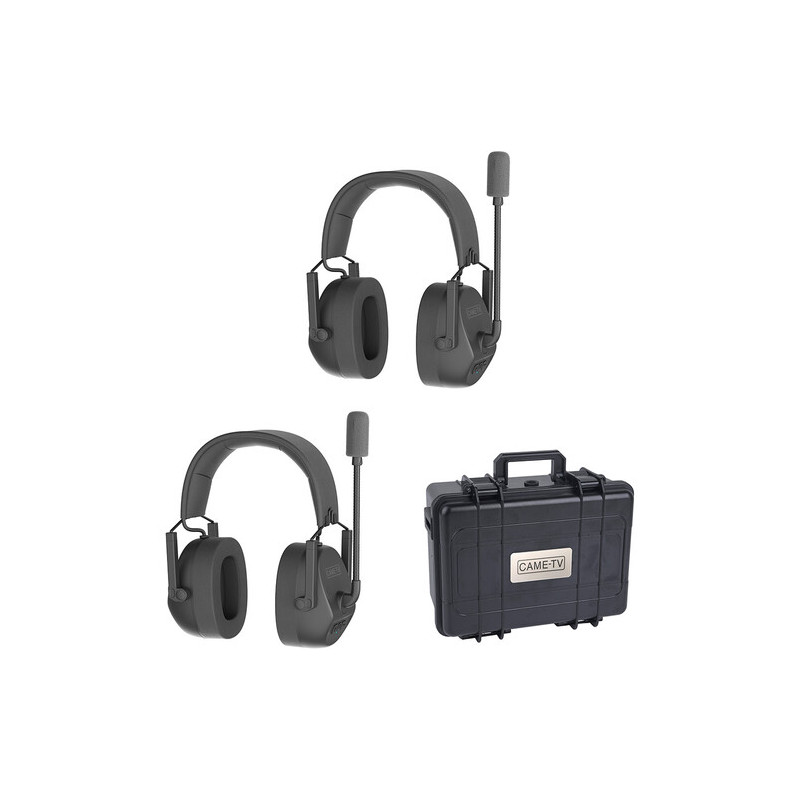 CAME-TV KUMINIK8 Duplex Digital Wireless Headset 450M Dual Ear 2 Pack