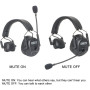 CAME-TV KUMINIK8 Duplex Digital Wireless Headset 450M Dual Ear 3 Pack