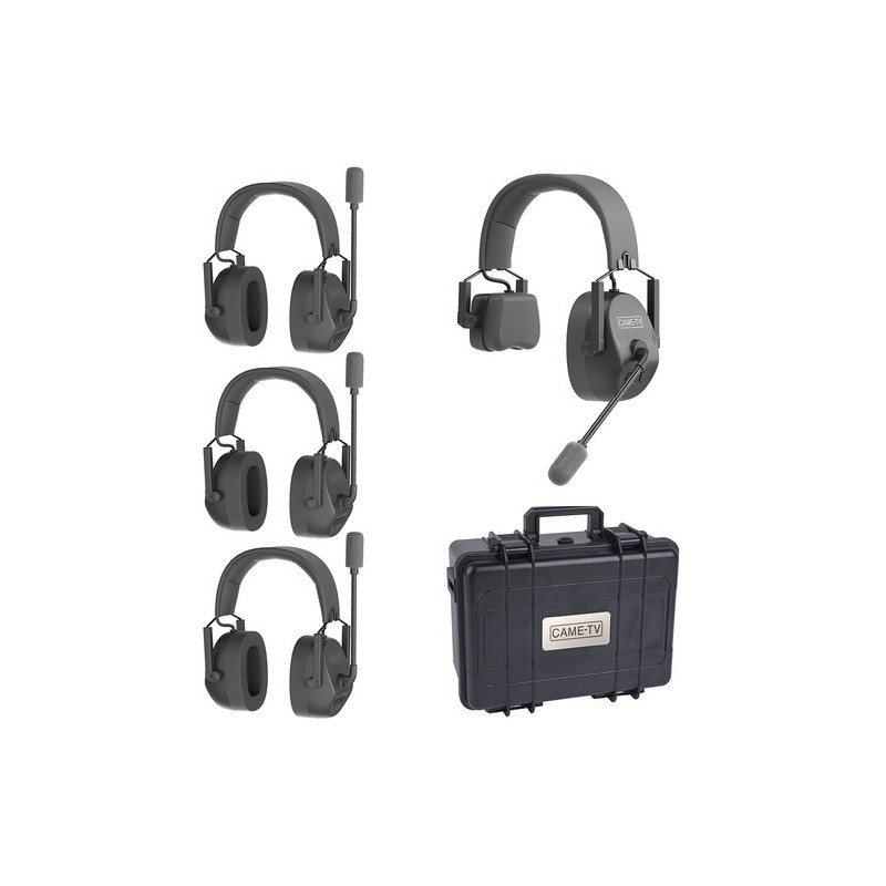 Came-TV Duplex Digital Wireless Headset Mixed 1 Single Ear&3 Dual Ear