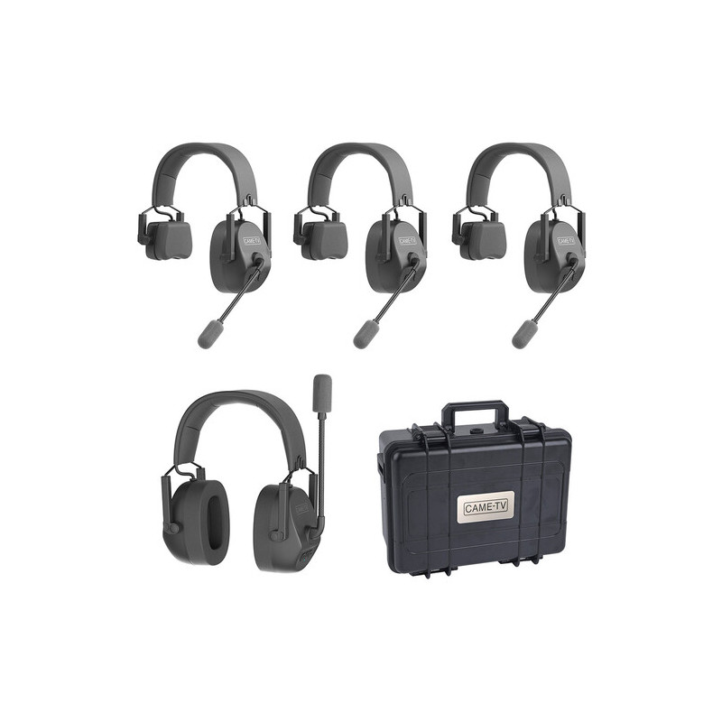 Came-TV Duplex Digital Wireless Headset Mixed 3 Single Ear&1 Dual Ear