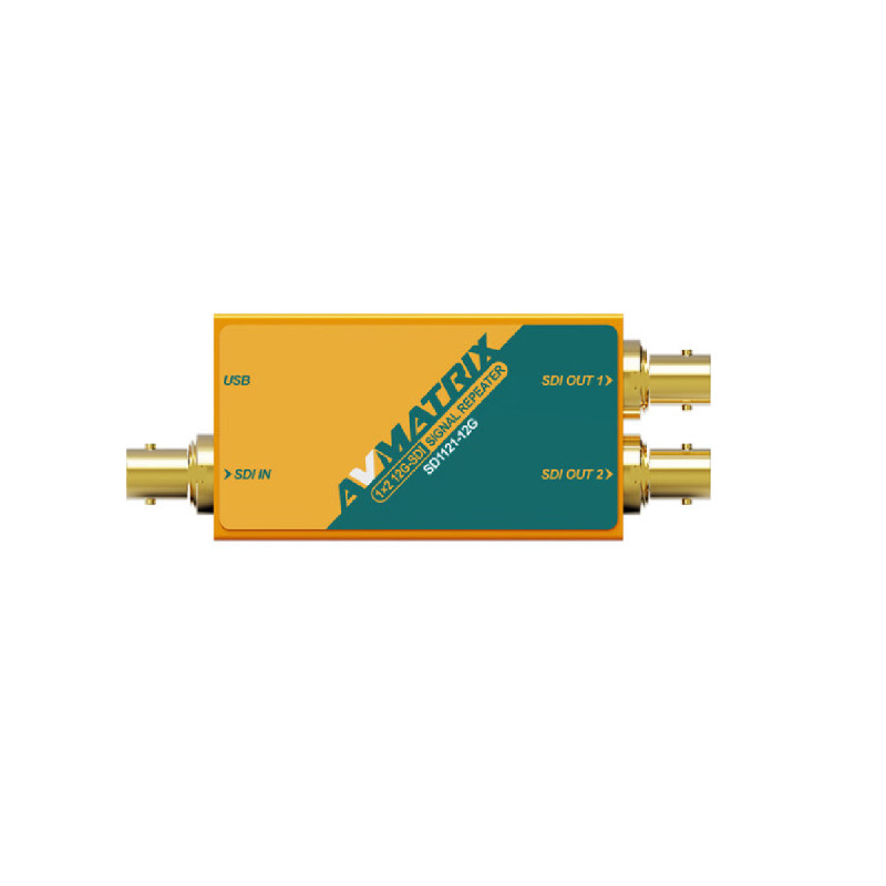 AVMatrix Distributeur amplifié 12G-SDI 1x2 - Sorties SDI reclockées