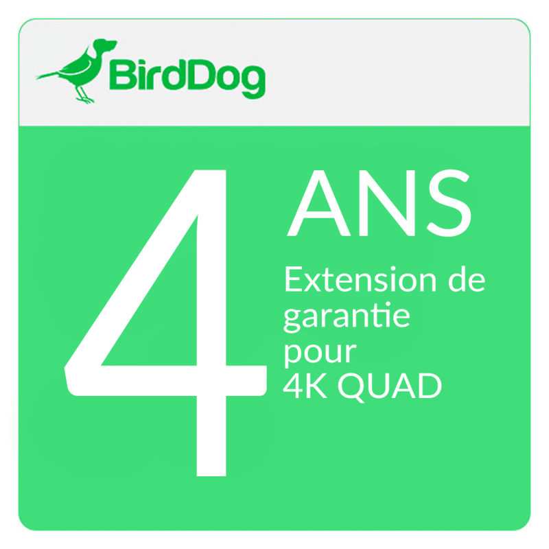 BirdDog Extension de garantie pour 4K QUAD (4 ANS)