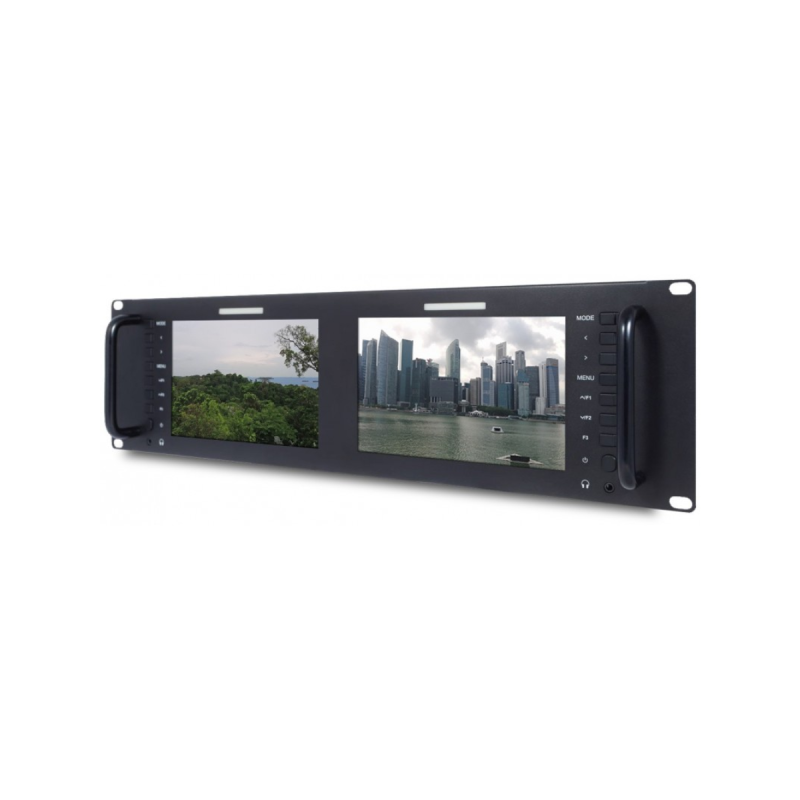 Scaltek LCD Rack 2x7" wide, Vidéo, HDMI, 3G-SDI, HDMI (loop) 1280x800