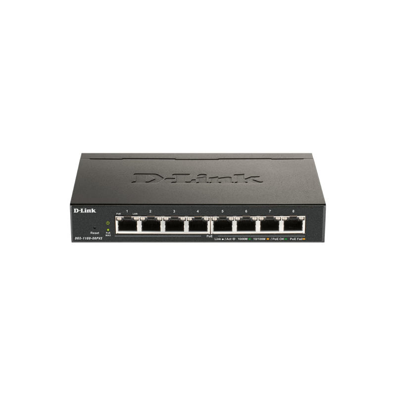 D-Link EasySmart Nuclias Connect 8 Ports Gigabit PoE/PoE+ Budget 64W