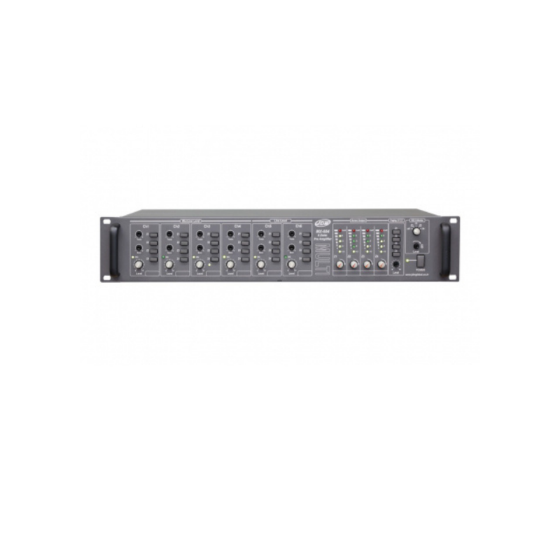JD-Media Préamplificateur 4 zones (6entrées/4sorties) 230V/24V 19" 2U