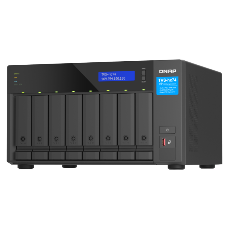 QNAP Tour TVS-H874-I7-32G 112TB (8x14TB) disques Entreprise