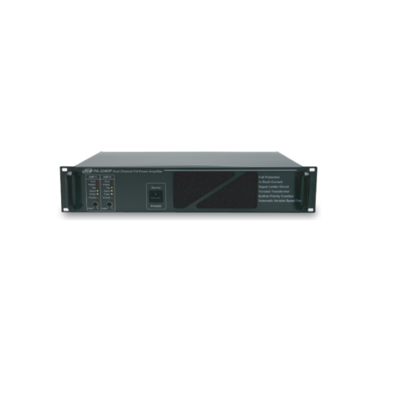 JD-Media Amplificateur 2 x 120W - 25V/50V/100V - 220V-240V/24V 19" 3U