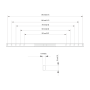 Kimex Kit extensions pour barres VESA gamme 032, 900mm