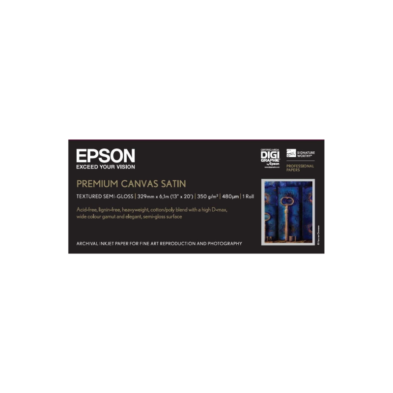 Epson Premium Canvas Satin 350g - 13p x 6,1m