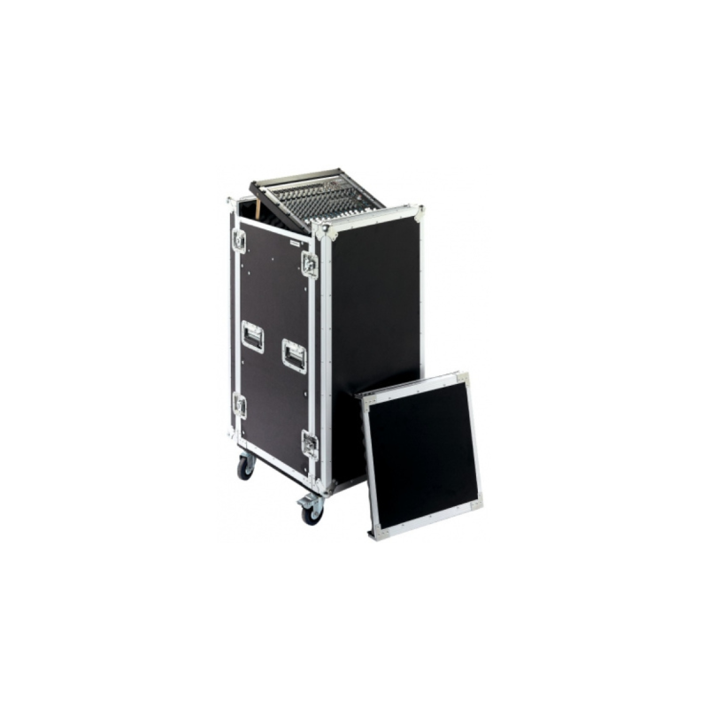 Rondson Flightcase à roulettes, rail supérieur inclinable, 19" 18U