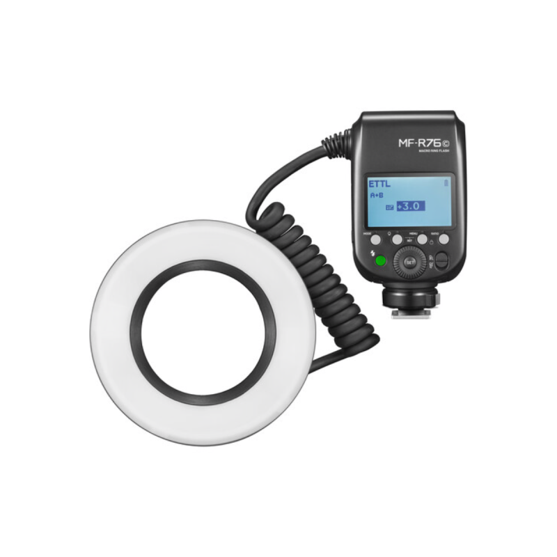 Godox MF-R76C flash annulaire macro TTL 76 Ws Canon