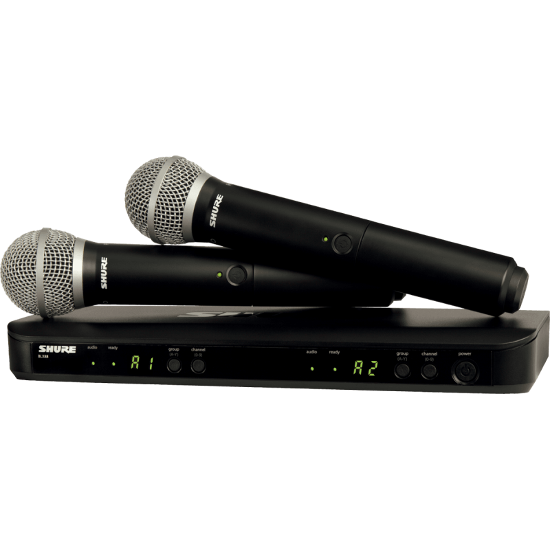 Shure Complet double - Double émetteur BLX et micro PG58 bande K3E