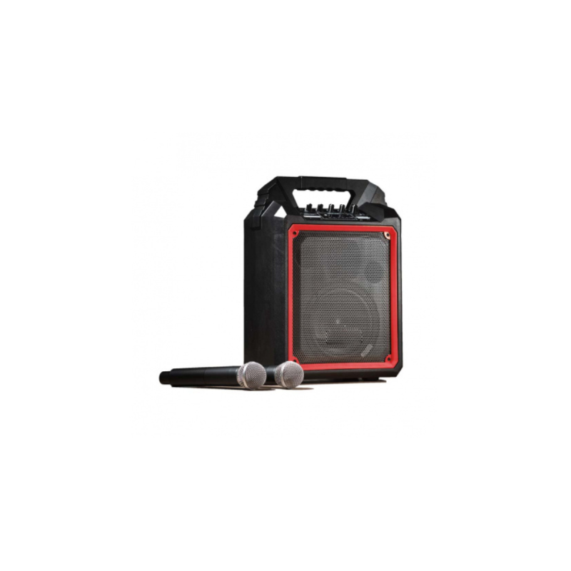 Segon Enceinte amplifiée Rouge 100W - 2 micros UHF - USB/SD/MP3/BT