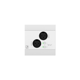 Audac Plastron mural audio réseau - 2 x XLR + BT (4 CH) blanc