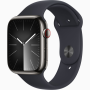 Apple Watch Series9 Cell 41mm Graphite Ssc Midnight Sp Bnd S