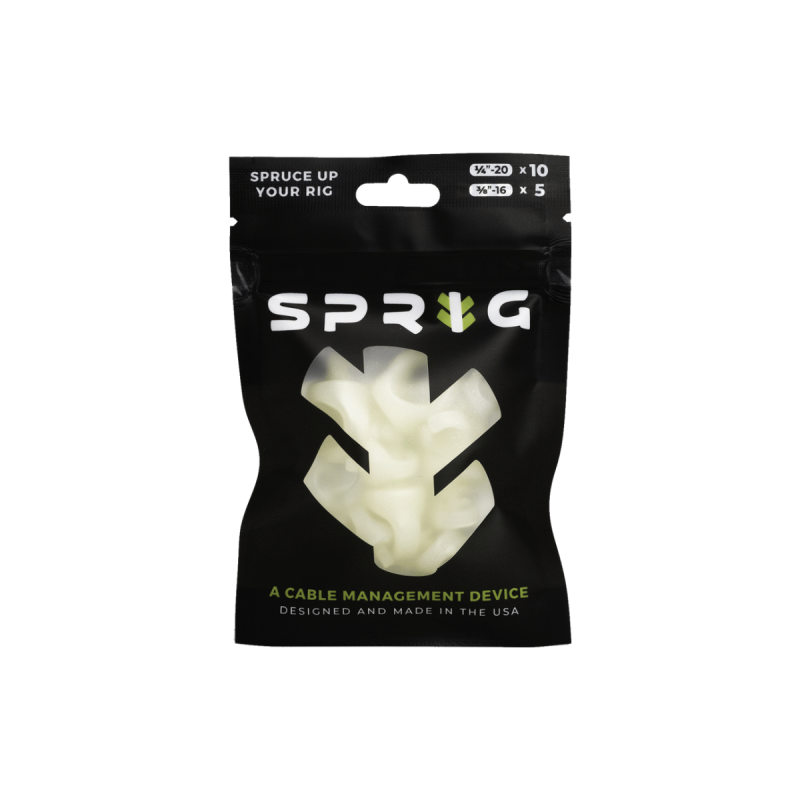 Sprig Glow in the dark Value pack  10x 1/4”-20 Sprigs + 5x3/8”-16 Big