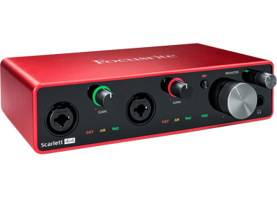 Focusrite Scarlett 2I2 Studio 4th Gen - Interface audio USB - Rouge