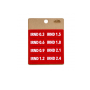 Lenzcameratools Filter Tags IRND 0.3-2.4 Red/White letters | 8 Tags