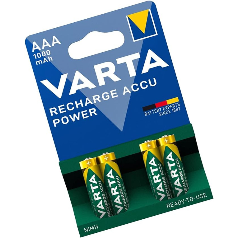 Varta Pile rechargeables NiMH 1.2V AAA HR03 1000 mAh