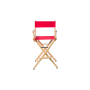 Filmcraft Pro Series Director Chair TALL natural - RED canvas