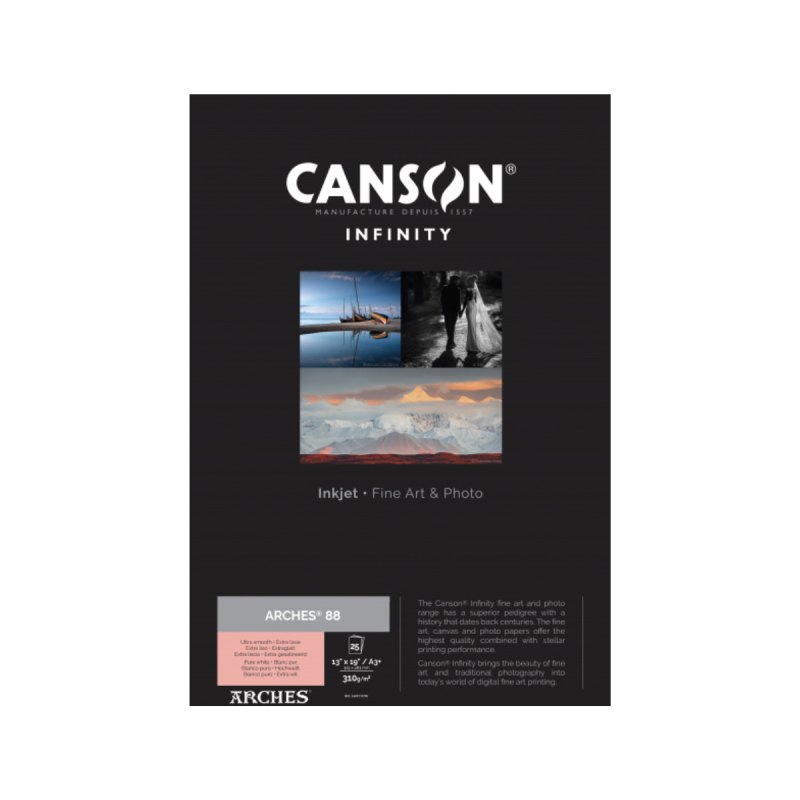 Canson INFINITY 25F 32,9X48,3 / A3+ ARCHES® 88 310G