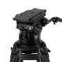 Miller CiNX 8 tête fluide avec 2 telescopic pan handles Camera plate