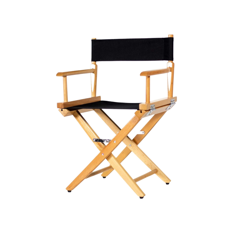 Filmcraft JR Director chair 15" SEAT HEIGHT NATURAL FRAME/BLACK