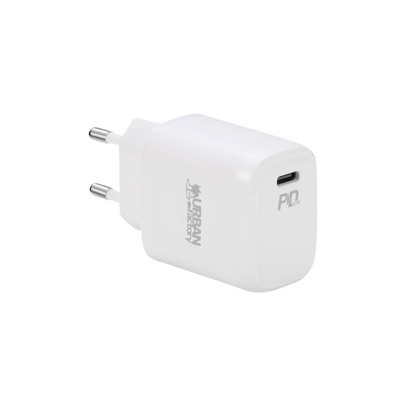 Urban Factory Chargeur Secteur Usb-C 20Watts (Eu) Blanc