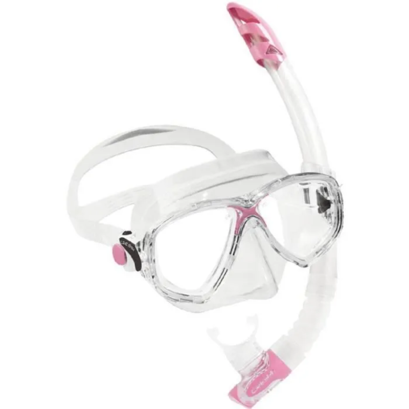 Caruba Full Face Snorkel Masker Swift + Action Cam Mount (Pink S/M)