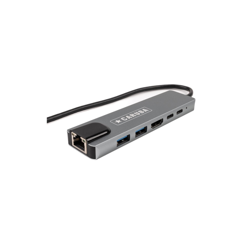Caruba Mini station d'accueil Hub USB-C 6 en 1 avec Ethernet