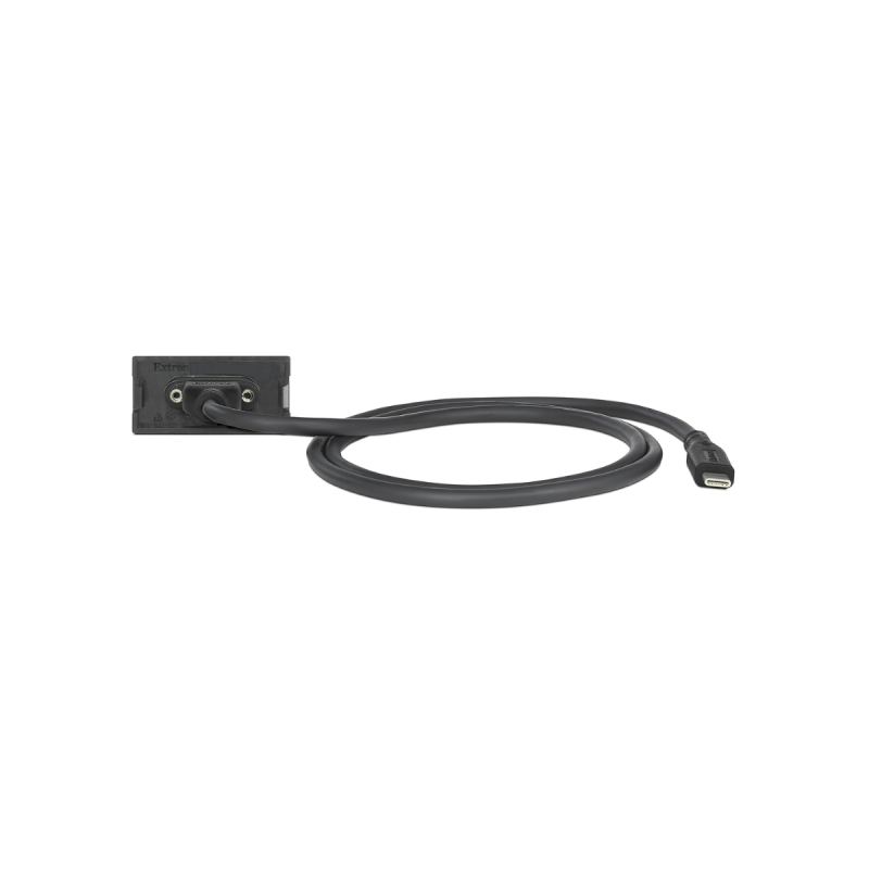 Extron Half-Size Flex55 - Black: One USB-C Female to Male on Pigtail