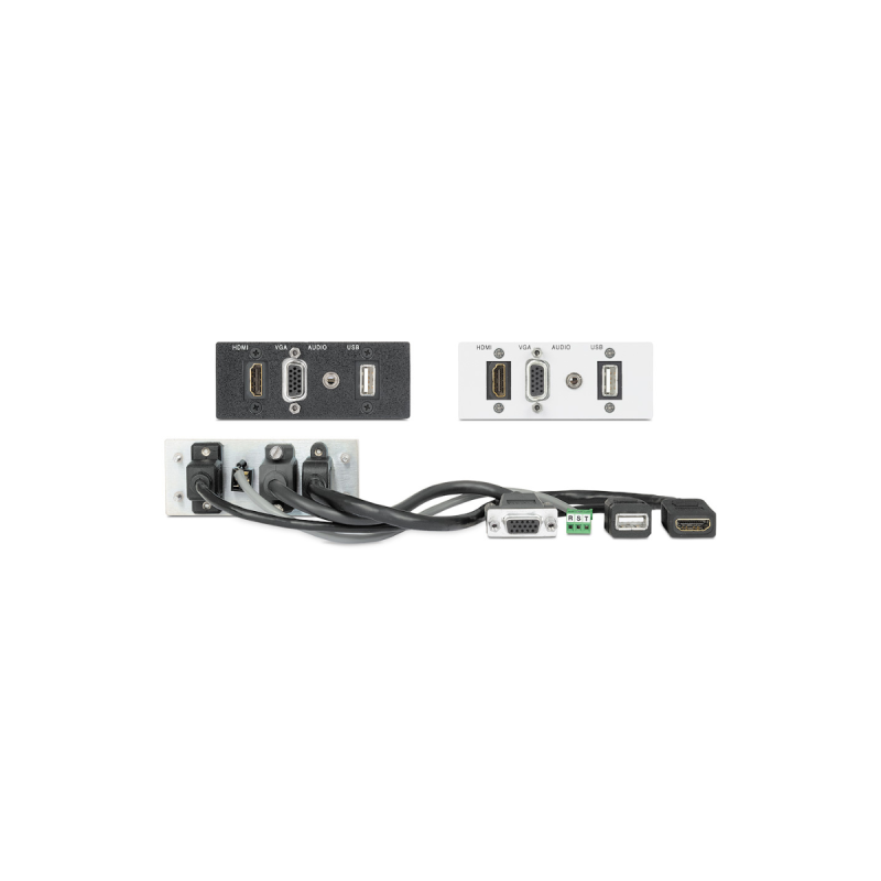 Extron Single Space AAP Black USB 2A to 4-pin Captive, 3.5mm St Mini
