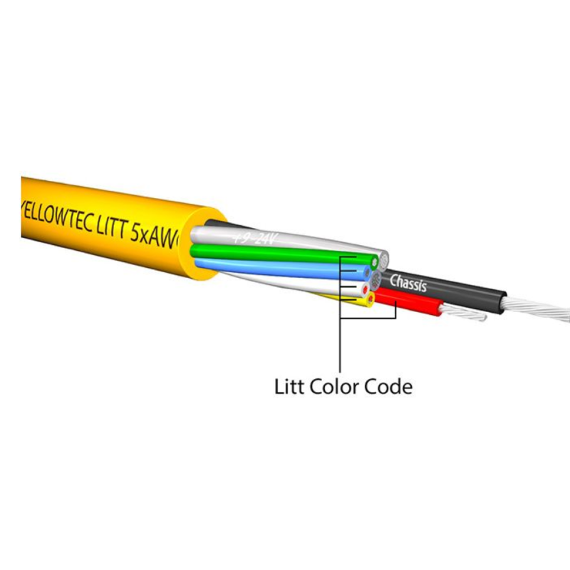 Yellotec Câble 8 fils de couleur pour gamme Litt, Au metre
