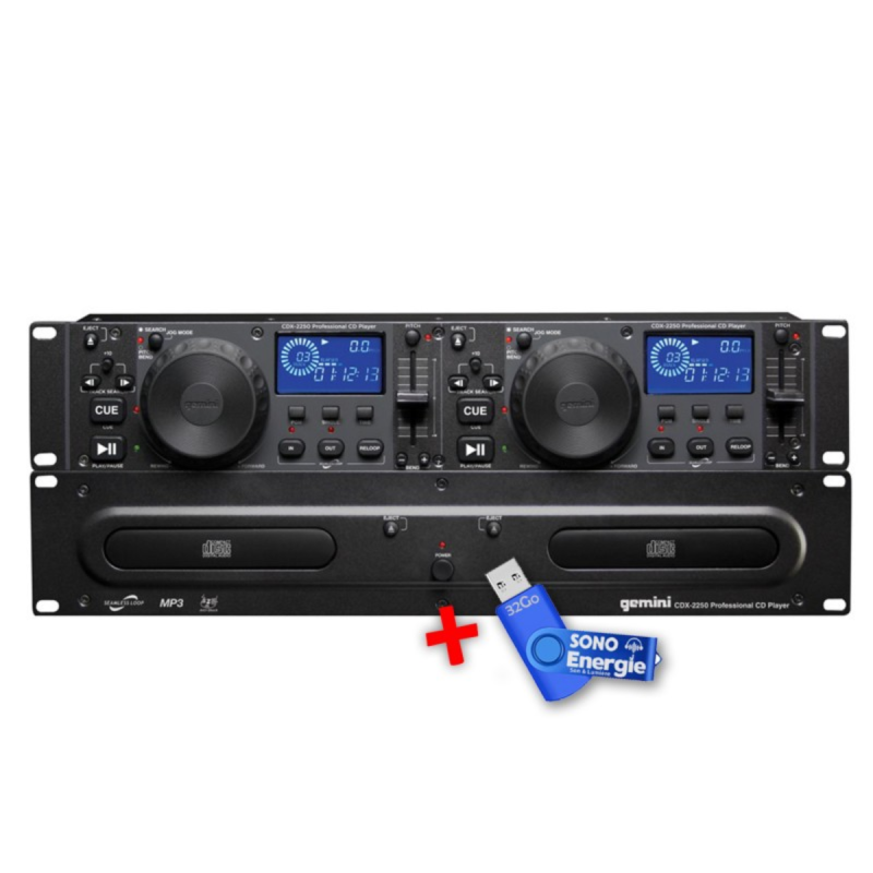 Gemini Lecteur DJ CD en rack