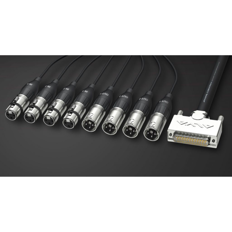 RME Câble Sub-D 25 AES/EBU 4x XLR M/4x XLR F, Format Tascam, 3m