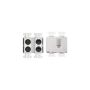 RDL Interface Dante murale bidirectionnelle Mic/Line 2x2 blanc