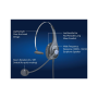 Clear Com-Combiné micro/casque 1 oreille + switch ON/OFF ,XLR4F