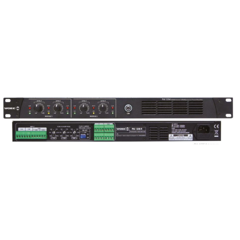 Work Audiopole Amplificateur 4x150 W / 4 Ohms - 4x90 W / 8 Ohms