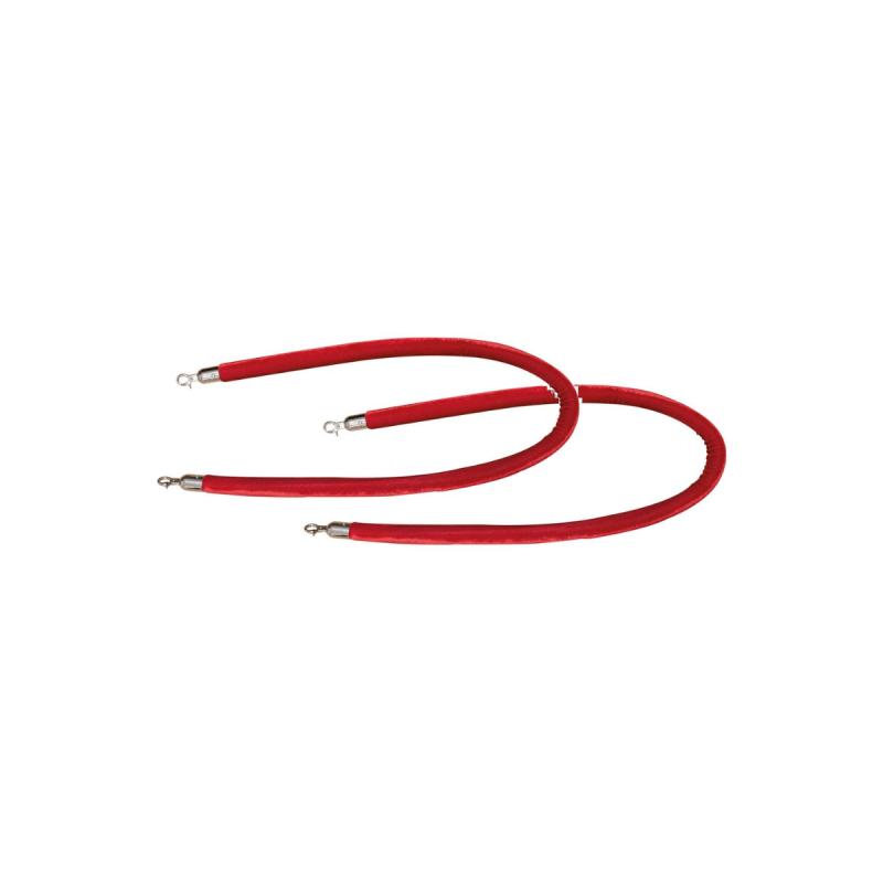 Work Pro Cordon velours rouge avec mousquetons pour potelets