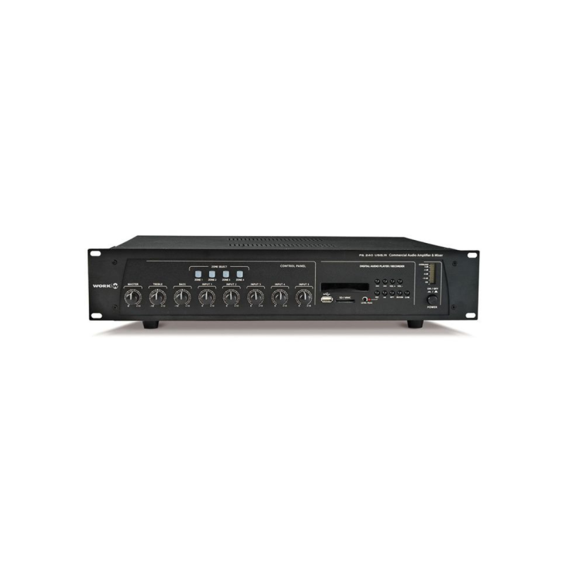 Work Pro Mélangeur amplifié 240 W lecteur / enreg. USB/SD