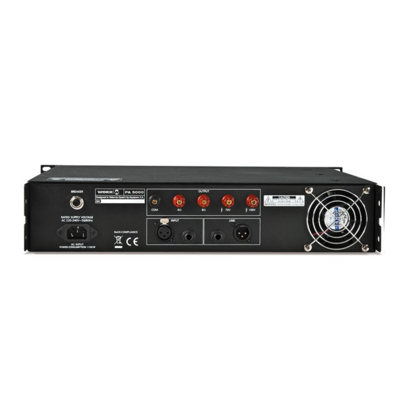 Work Pro Amplificateur 1x480 W / 4Ohms-8Ohms-70V-100V