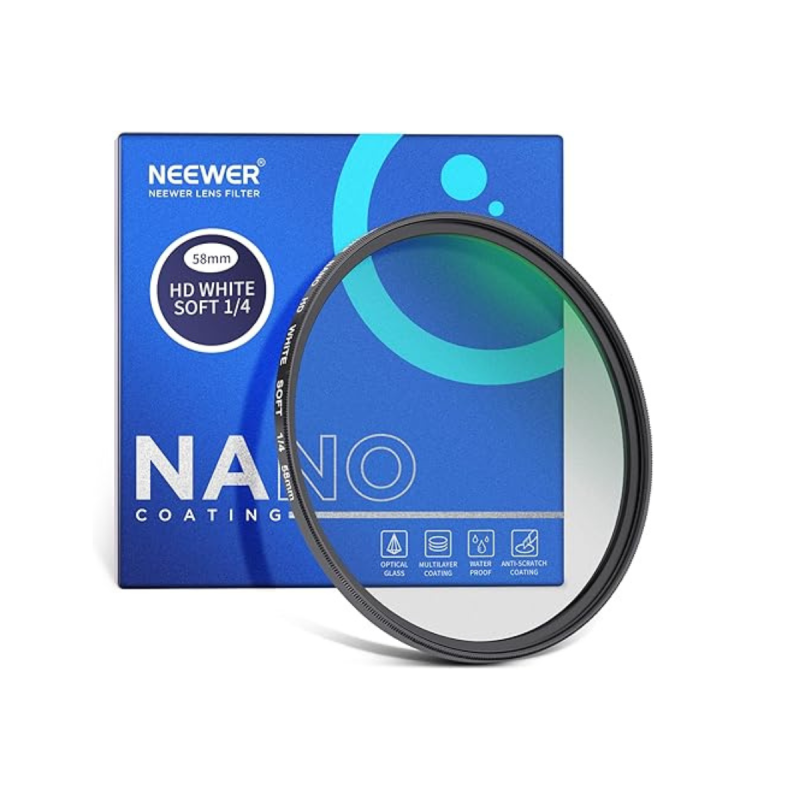 Neewer White Soft Filter 1/4 Special Effects Filter 58mm