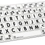 LogicSkin XLPrint Lettres noires / fond blanc FR pour Magic Keyboard
